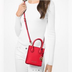 MICHAEL KORS Mercer Extra-Small Pebbled Leather Crossbody Bag